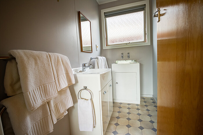 Bathroom showing vanity and sink unit.